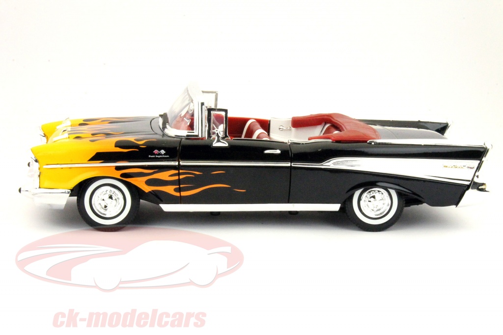 Motormax 1:18 Timeless Legends - 1955 Chevy Bel Air Con Supercharger, Bordo