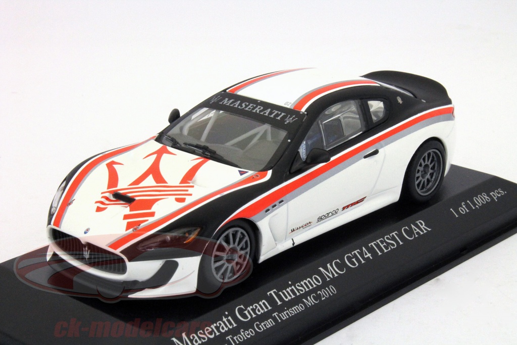 Voiture Miniature Maserati GranTurismo MC 1:64 - Noire Matte Métal | Jouet Collection Neuf