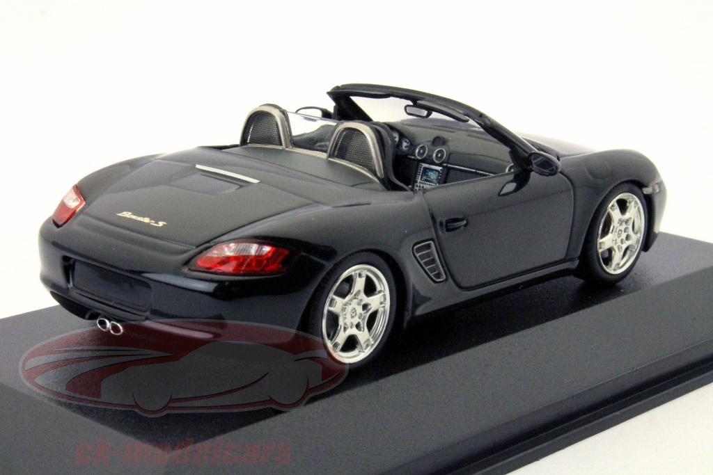 Modèle Miniature Porsche Boxster Noir échelle 1:92 - Fabriqué à La Main, Base En Feutre Anti-rayures - 1