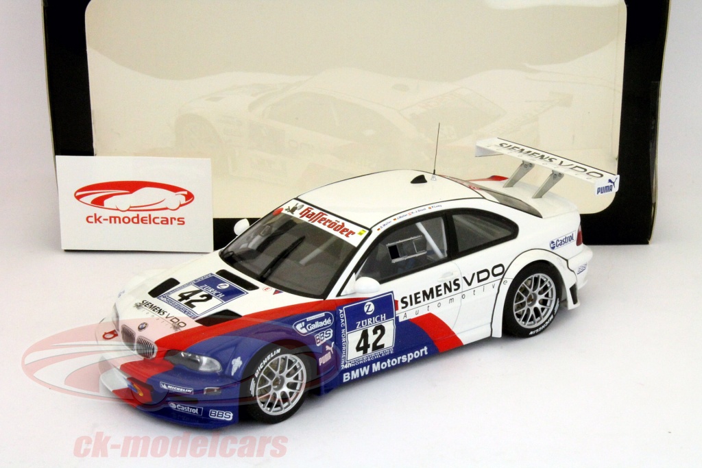 AUTOart 1:18 BMW M3 GTR #42 24h Nürbrugring 2004 Müller, Stuck 80445 ...