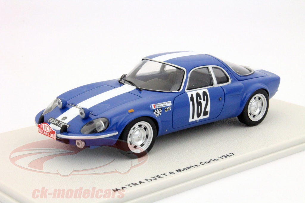 Spark 1:43 Matra DJET 6 #162 Rally Monte Carlo 1967 Bizarre BZ324 model ...