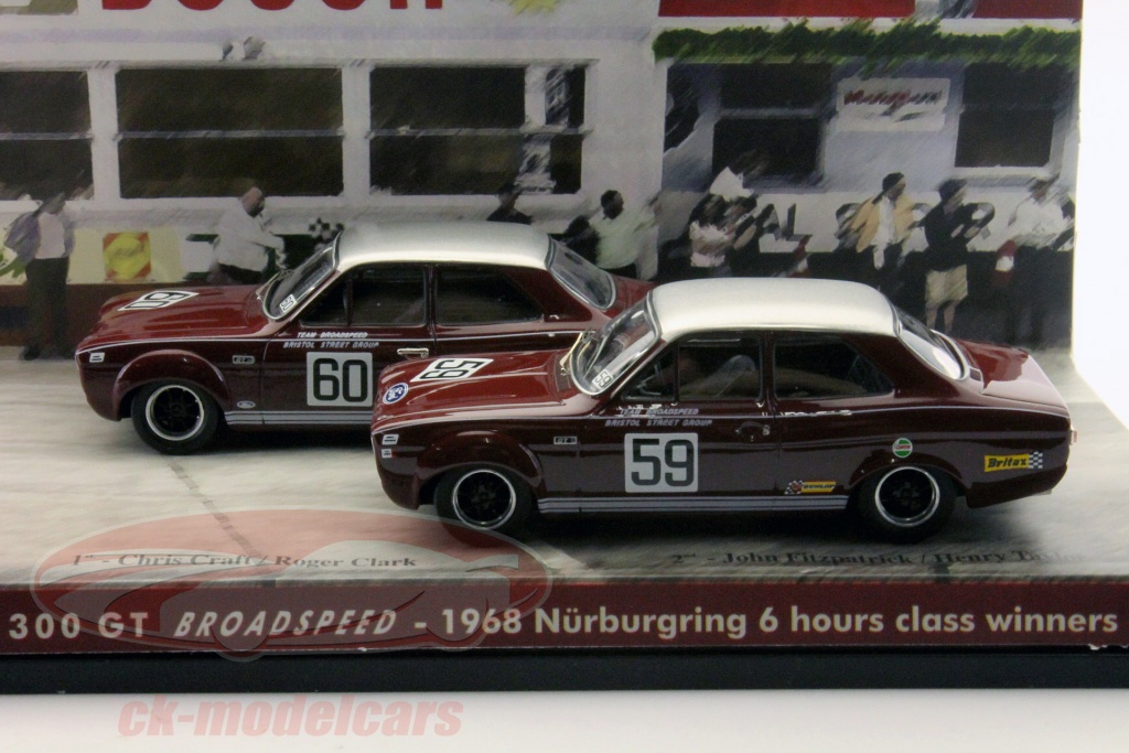 Ford Escort Mk1 1300 GT 1968 – Vert – 1:43 Troféu (Portugal) Modèle Réduit Zamak