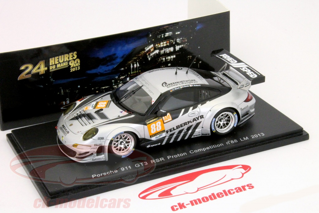 Miniature Porsche 997 GT3 1/43 Spark GT3 R No.76 IMSA Performance Matmut Matmut 24h Le Mans 2014 D Hallyday
