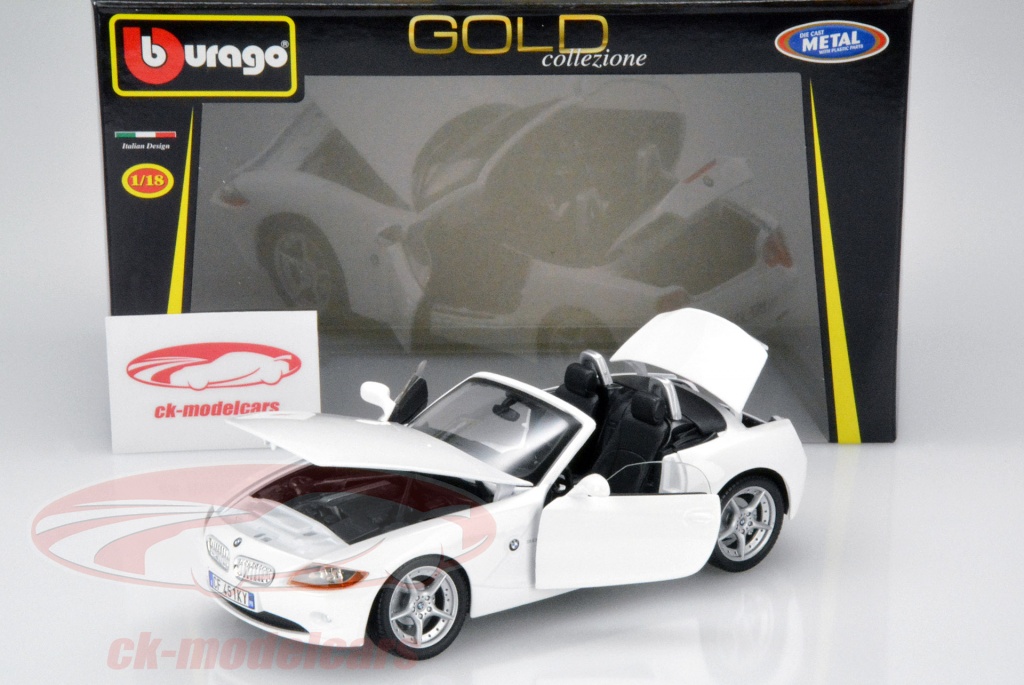 Bburago 1:18 BMW Z4 (E85) 年 2002 白 18-12001 モデル 車 18-12001 