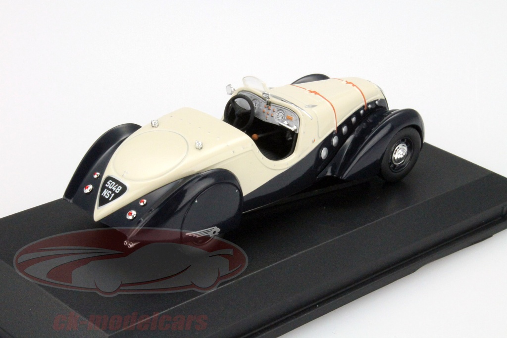 Peugeot 302 Darl'Mat Coupè 1937 Blu-Nero, 1:18 NOREV