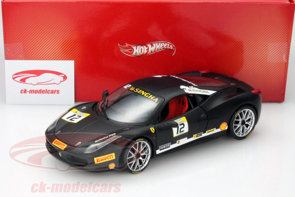 Ferrari 458 Italia Gt2 Presentation Version Red Elite 1 18 X5491 Hot Wheels | Achetez sur