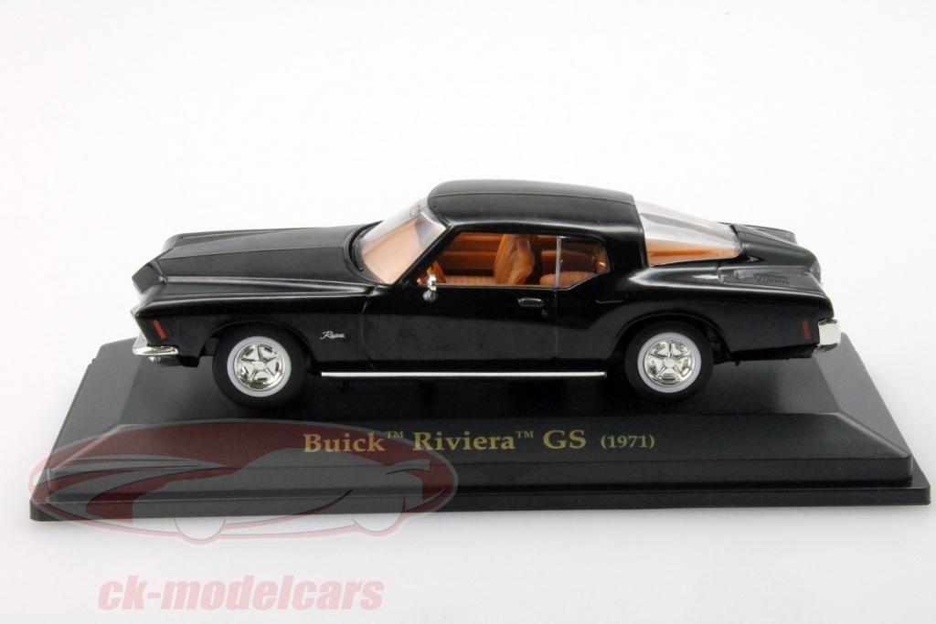 711 Collection 143 Buick Riviera GS Year 1971 black 43200 model car
