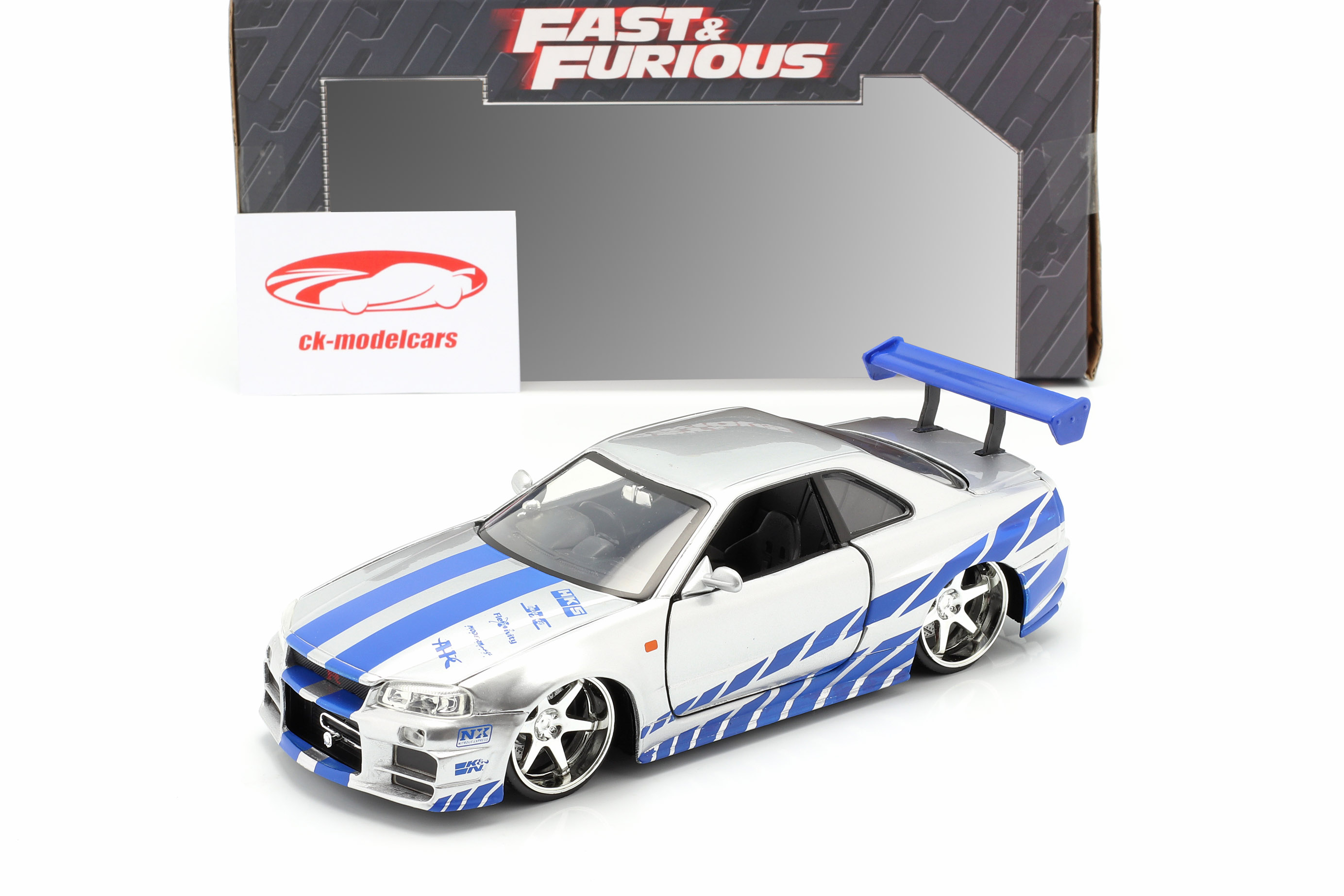 Brian's Nissan Skyline GT-R (R34) Movie 2 Fast 2 Furious 2003 1:24 Jada Toys