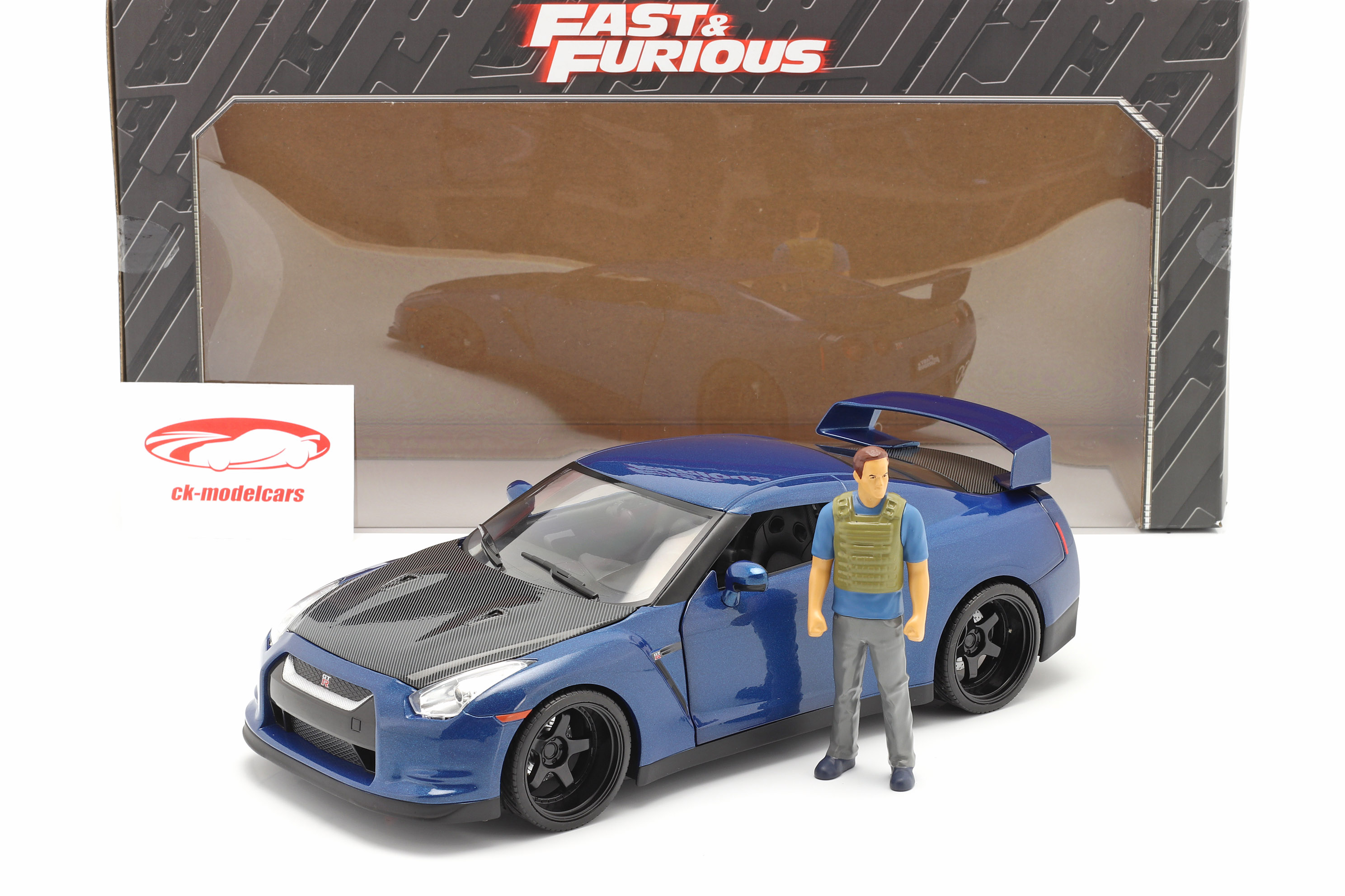 Brian's Nissan GT-R (R35) 2009 Fast & Furious 7 (2015) Con figura 1:18 Jada Toys