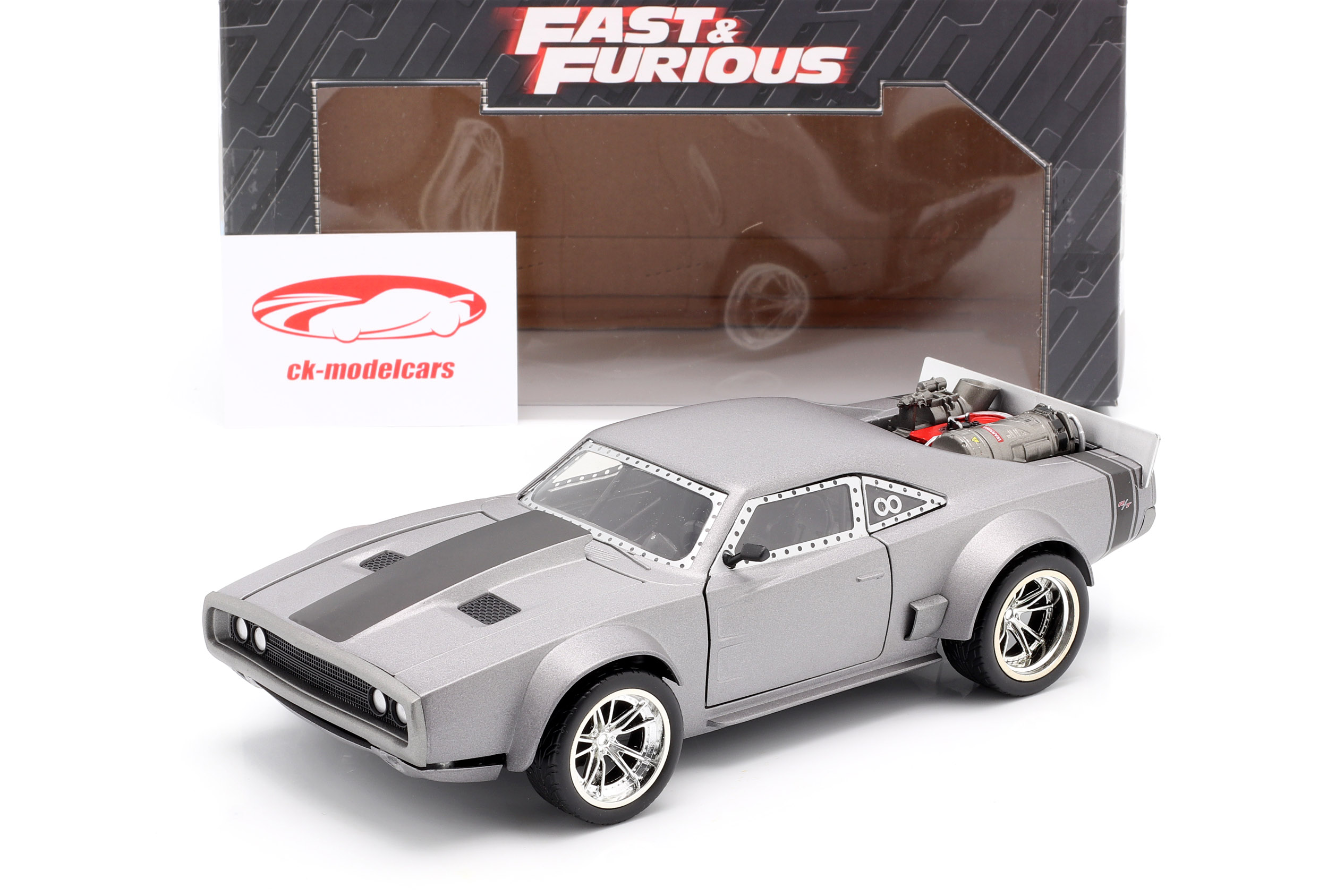 Dom's Ice Dodge Charger R/T Fast and Furious 8 argent 1:24 Jada Toys