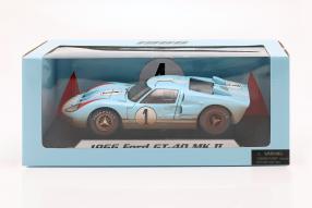 Ford GT40 Mk. II No. 1 dirty version 2nd Le Mans 1966 1:18 Shelby Collectibles