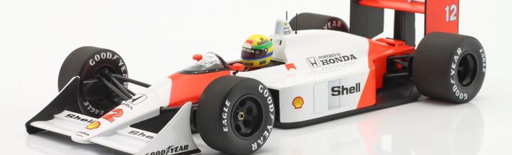Drei WM-Titel, drei Modelle: Sennas Weltmeister-McLaren von Minichamps