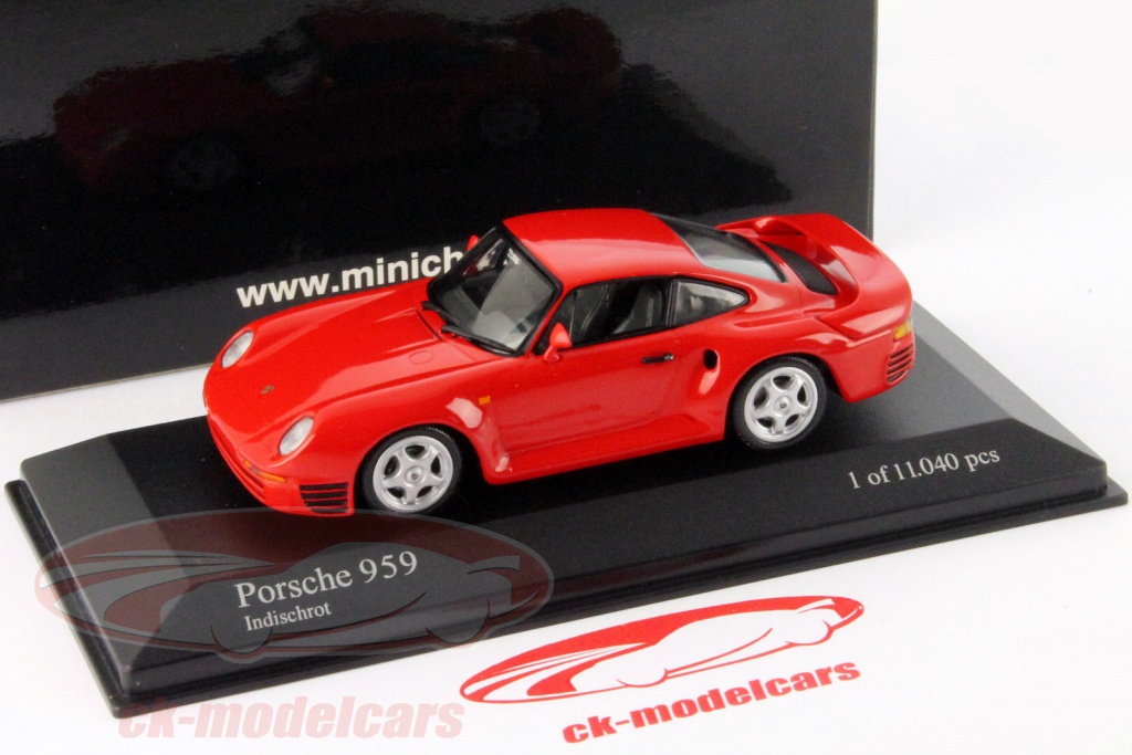 ミニチャンプス 1/43 ポルシェ 959 1987 赤