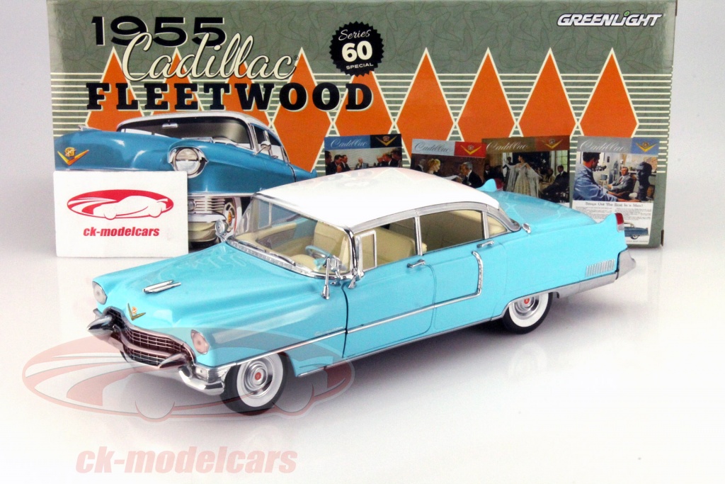 GREENLIGHT, CADILLAC Fleetwood Séries 60 1955 Rose Avec Toit