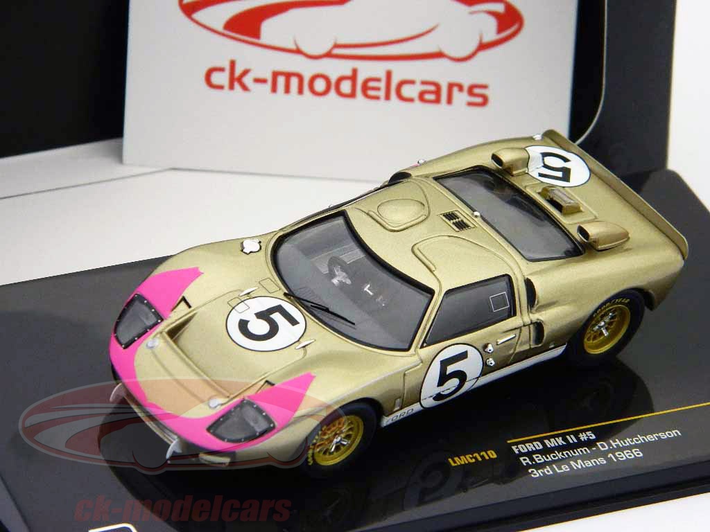 IXO Set Of 2 Cars - Ford GT40 24H Le Mans 1966, Ford GT 24H Le Mans 1966 Ford Gt 24h Le Mans 2019 1 43