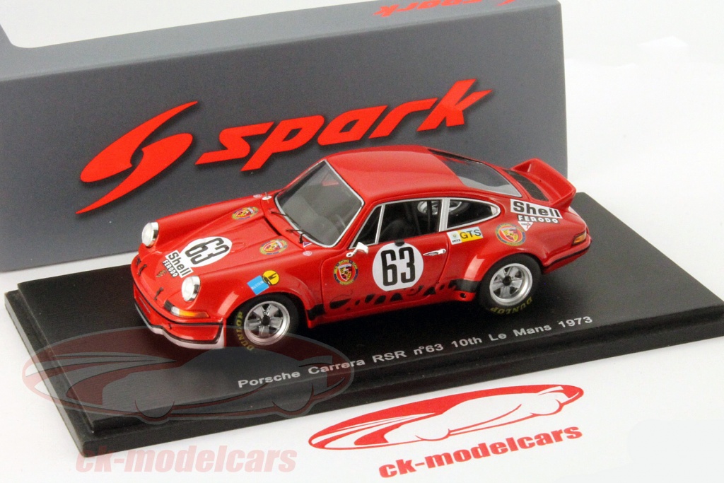SPARK-MODEL 18S212 Masstab: 1/18 | PORSCHE 911 CARRERA RSR TEAM MARTINI RACING N 47 24h LE MANS 1973 R.JOEST - C.HALDI SILVER YELLOW