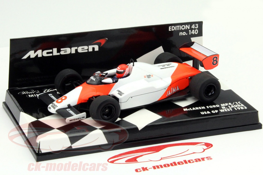 McLaren Ford MP4/1C Niki Lauda USA GP WEST 1983 – Miniature 1/43 Neuve