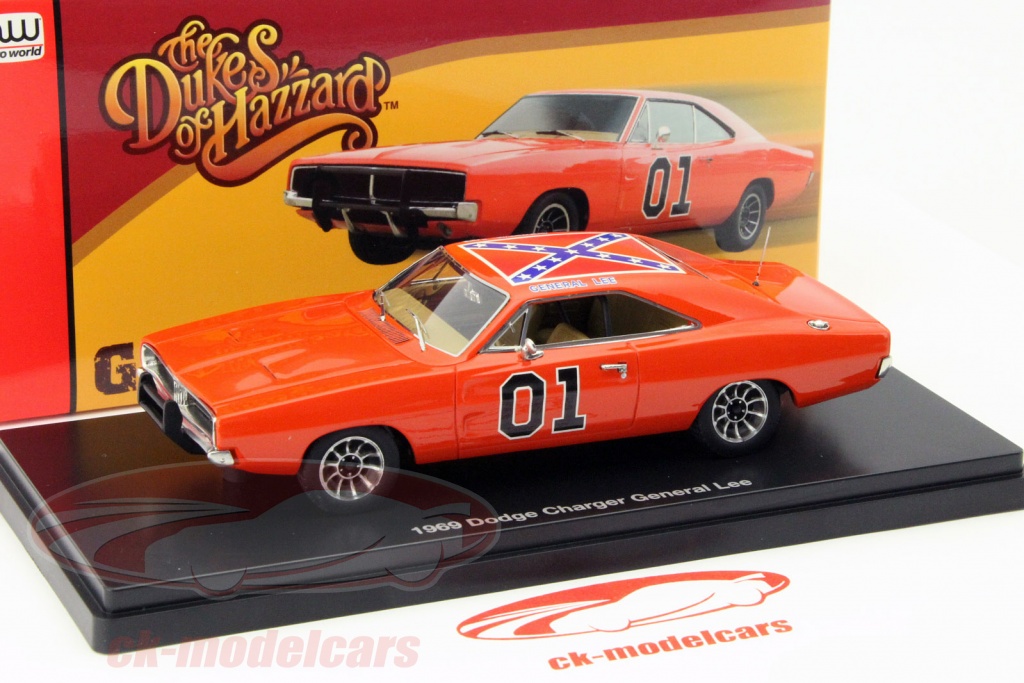 Auto World AWRSS1151 Limited Jouets en résine Dodge Charger 1969 General Lee