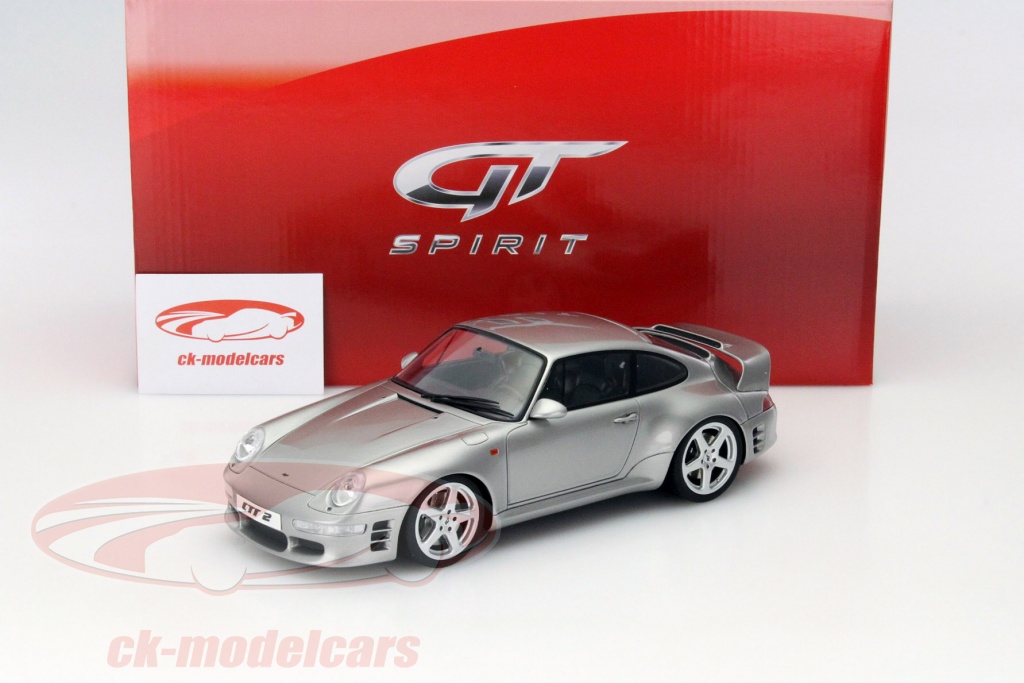 GT-SPIRIT 1:18 Porsche Ruf CTR 2 prata GT080 modelo carro GT080 