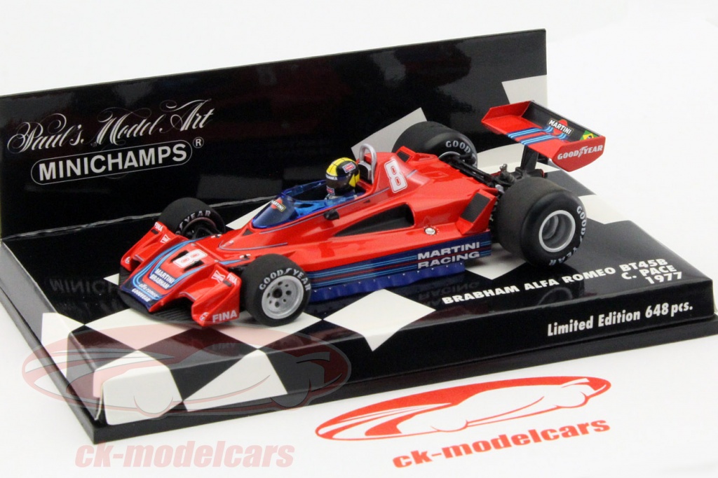 Minichamps 1:43 Carlos Pace Brabham BT45B #8 Formula 1 1977 