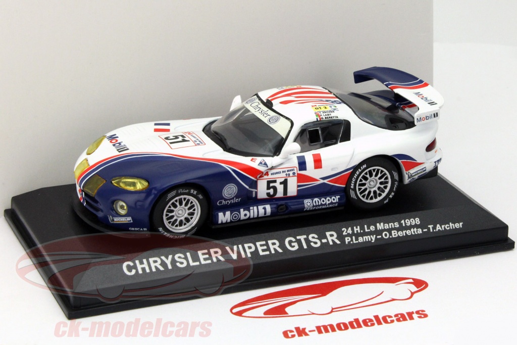 Chrysler Viper Gts Le Mans # 51 1998 IXO ALTAYA 1/43