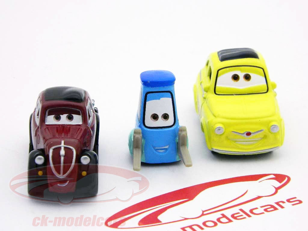 Mattel 1:43 Disney Pixar Cars 2 Modellauto Set mit Luigi, Guido 