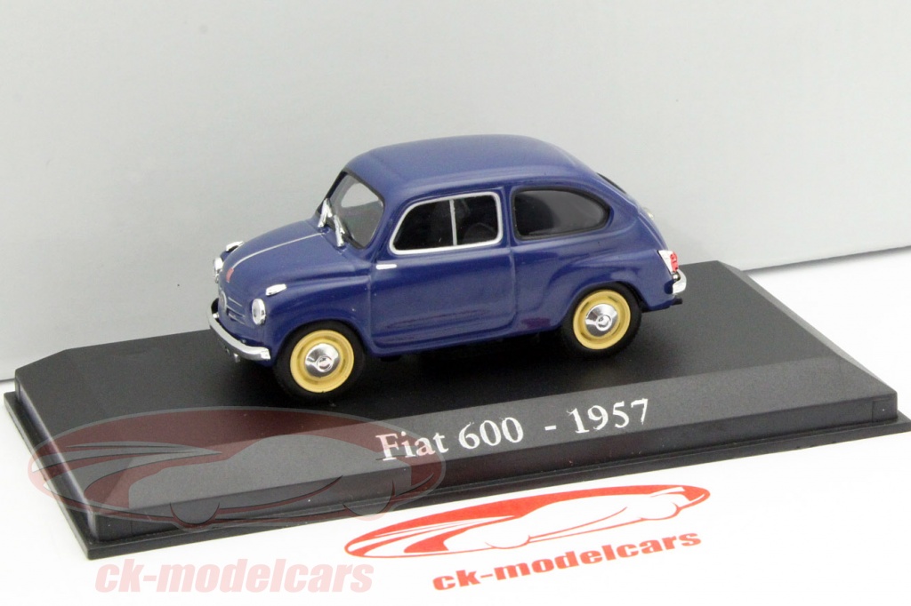 OPO 10 - Fiat 600 1957 - Modellino In Scala 1/43 In Metallo, Base Avvitata E Scatola In Plexiglas, Perfetto Per Collezionisti - Foto 3