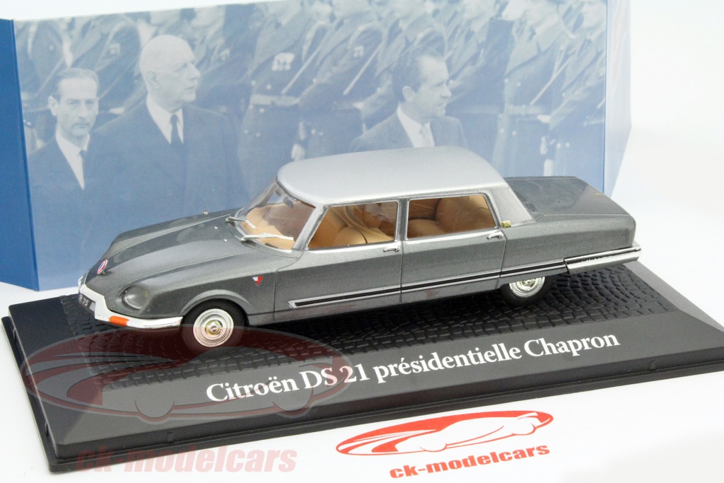 Norev 1:43 Citroen DS 21 Charles de Gaulle 1969 銀 CK31941 モデル 