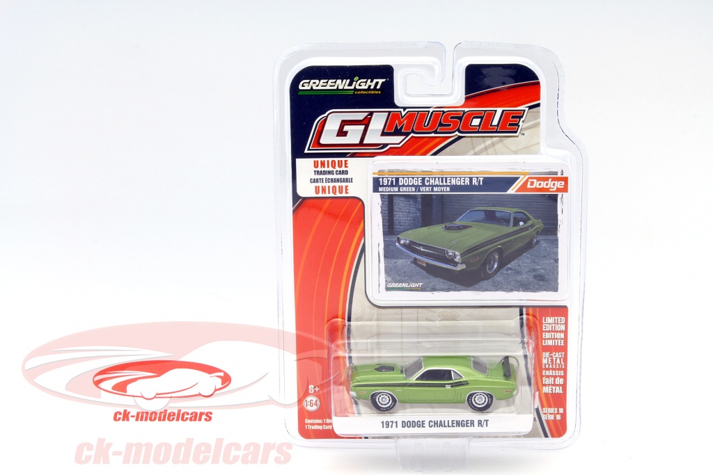 GREENLIGHT - Voiture de 1971 couleur rouge – DODGE Challenger R/T - 1/18 - GR