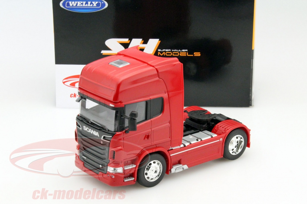 Welly 1:32 Scania V8 R730 (4x2) Year 2015 red 32670Sr model car 32670Sr ...