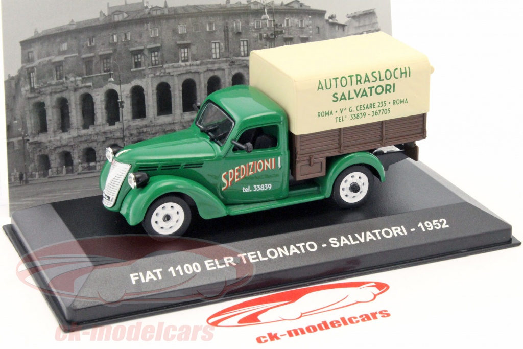 Modèle Réduit 1:43 Fiat 1100 Elr Pick-Up Telonato Galup 1952 Marron Beige - Édition Edicola