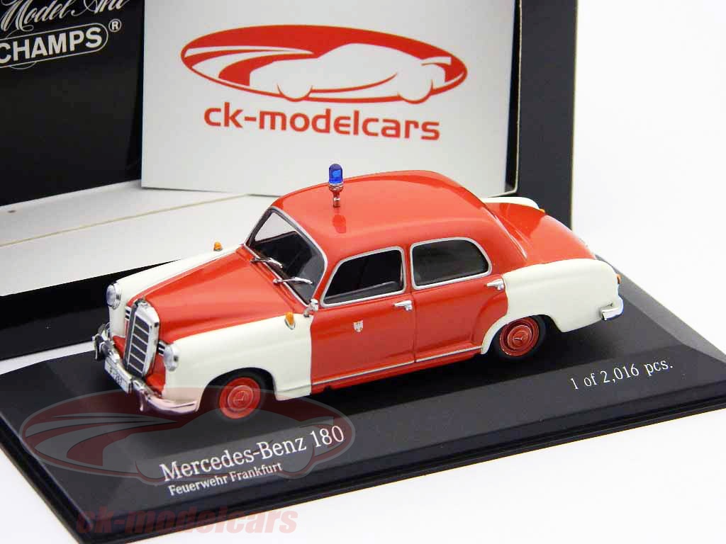W120 Rally Car Minichamps 1:43 Mercedes-Benz Year 180 (W120) 1956 Fire Frankfurt ...