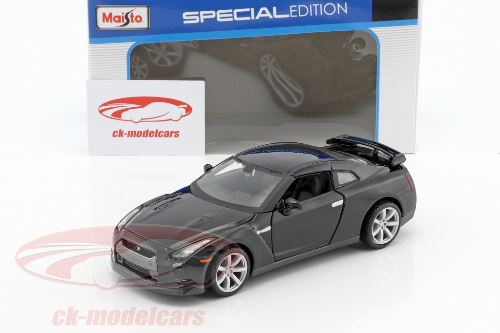 Maisto 1:24 Nissan GT-R (R35) Baujahr 2009 schwarz 31294 Modellauto ...