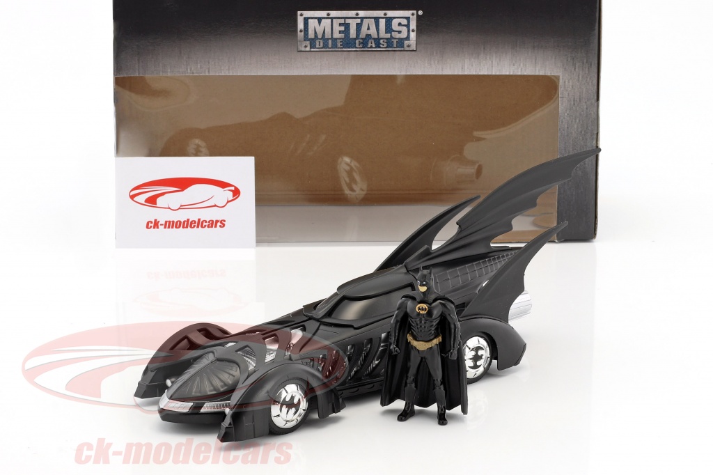 Batmobile Movie Batman Forever (1995) black With figure Batman 1:24 Jada  Toys