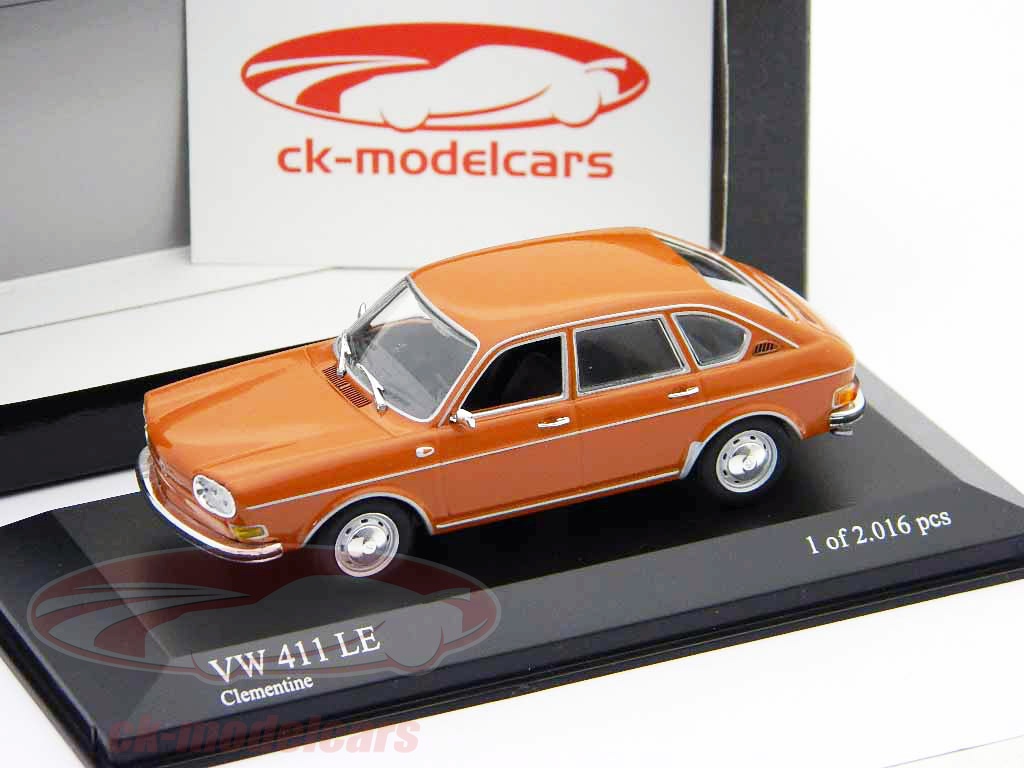 Minichamps 1:43 VW 411 LE Bj. 1969 clementinen orange 400051101 model ...