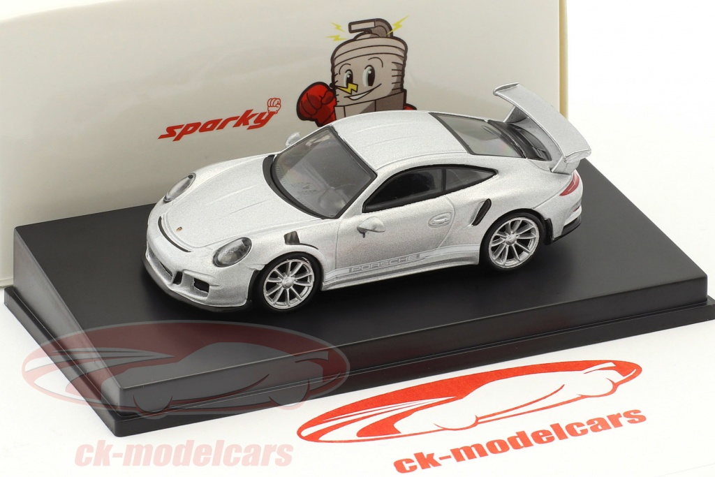 Spark 1:64 Porsche 911 (991) GT3 RS year 2016 silver Y074 model car ...