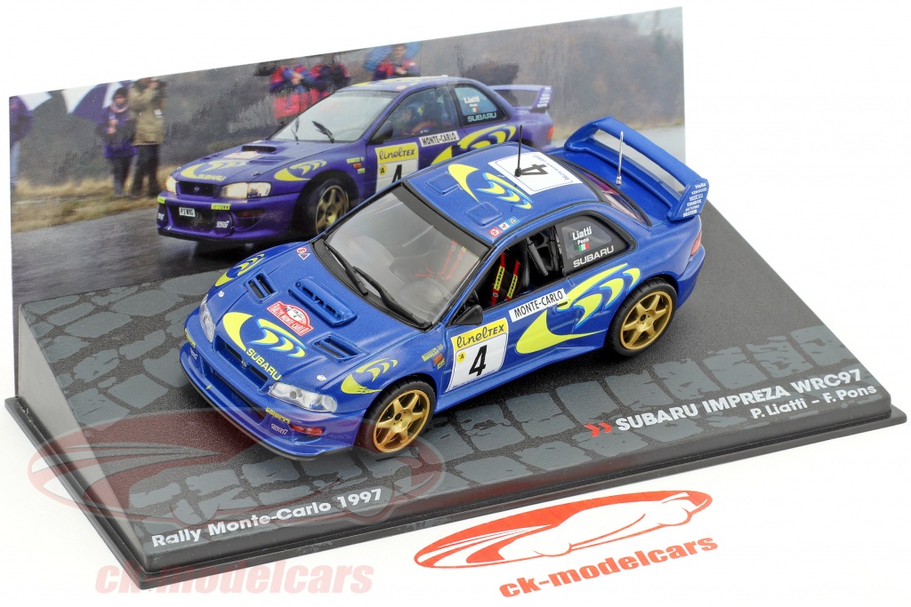 Miniature SUBARU IMPREZA 1997 – LIATTI Rallye Monte-Carlo, échelle 1/43, Neuve