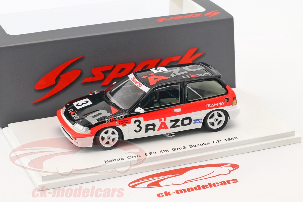 S5457 #SPARK 1/43 HONDA - CIVIC EF3 4ème GRP3 N 3 SUZUKA