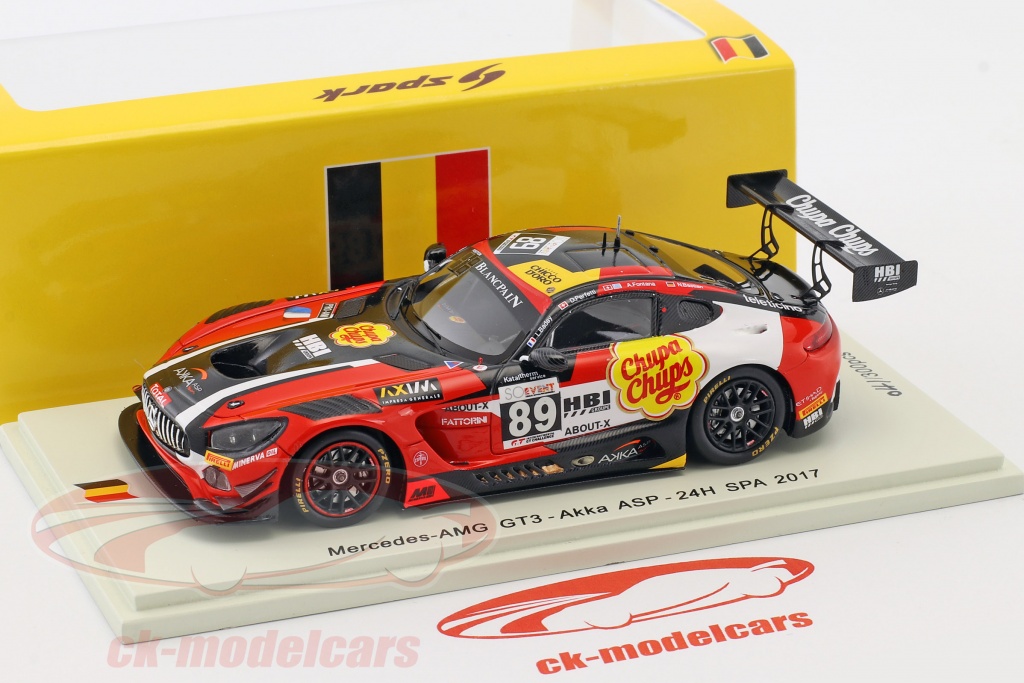 1:43 Spark Mercedes Benz Gt-S Gt3 Amg #48 24H Spa 2017 Dontje