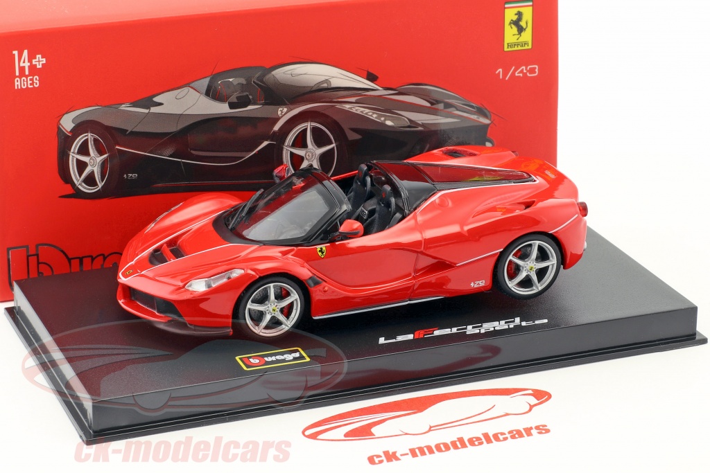 1:43 Ferrari LaFerrari Aperta Supercar Model Diecast Vehicle Collection Red Gift