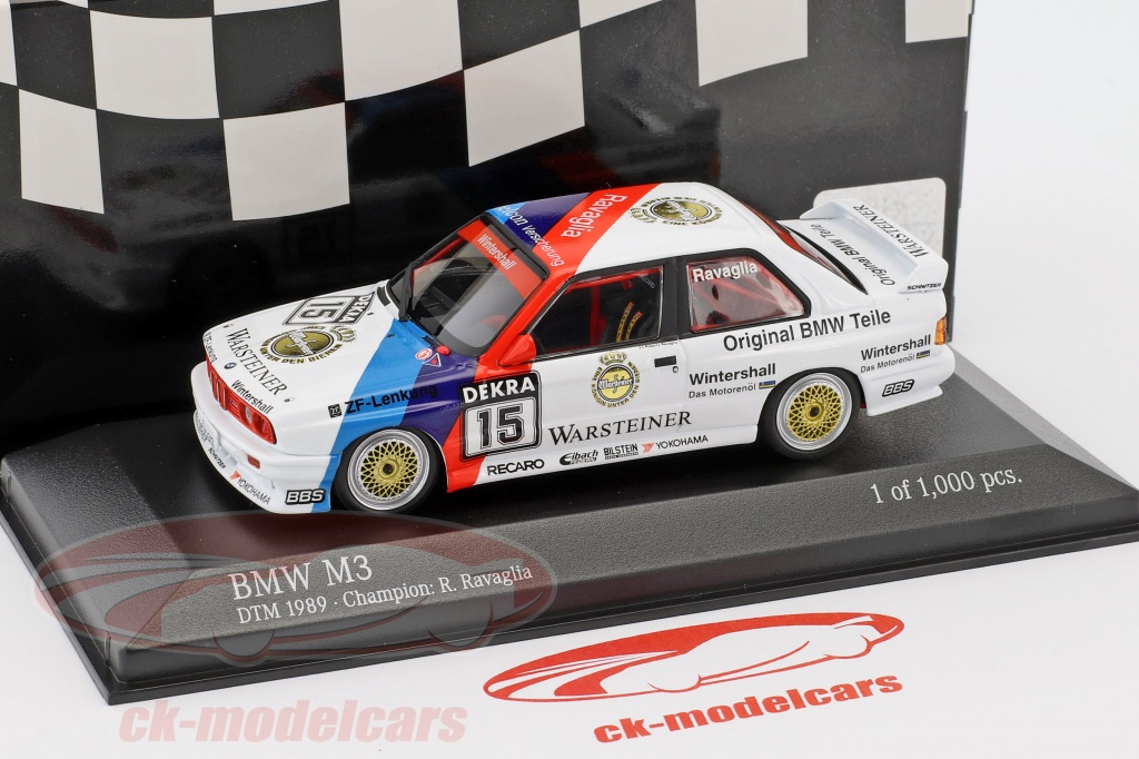 BMW M3 E30 DTM Champion 1989 #15 Ravaglia Modellauto 1:18 Solido 