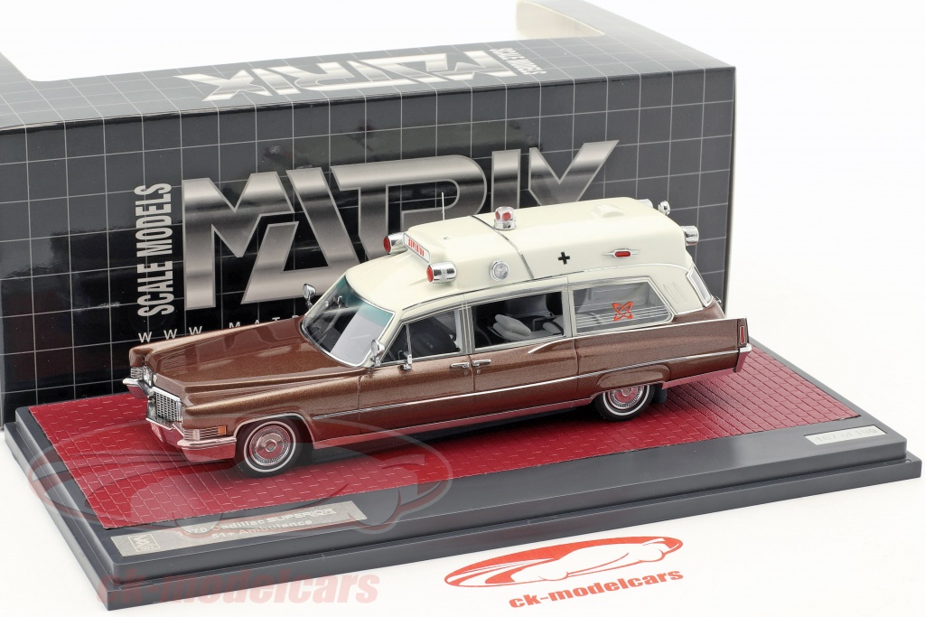 Matrix MX20301-463 Cadillac Superior Ambulance brown metallic 1951 1/43