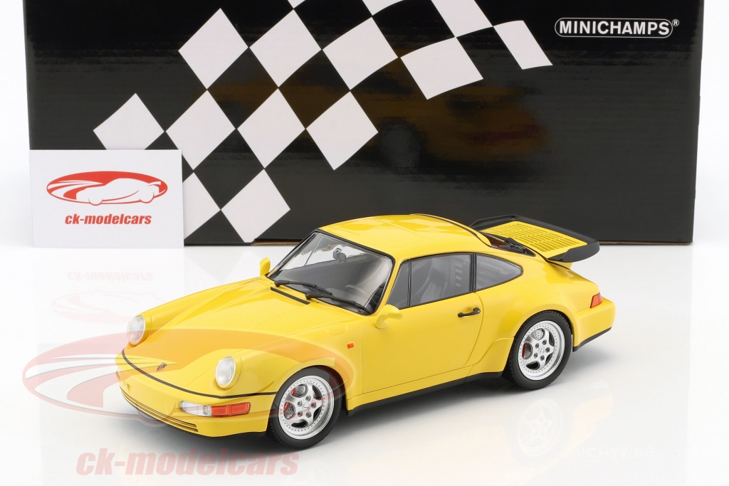 Minichamps 1 18 Porsche 911 964 Turbo 築 1990 黄色 モデル 車