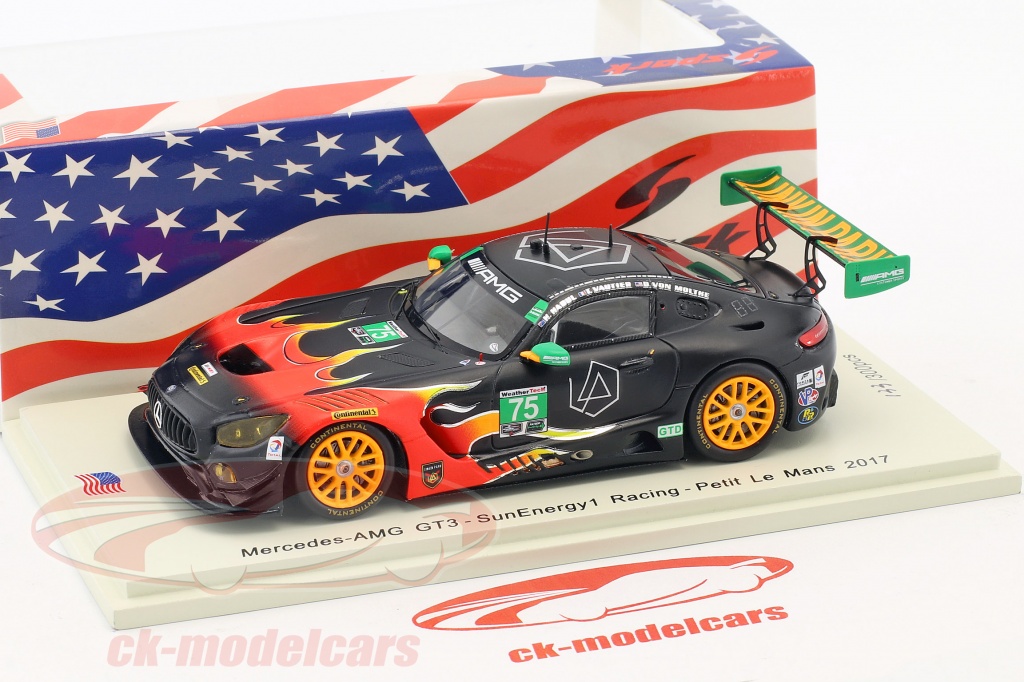 Spark Model 1:64 Sparky - Mercedes-AMG GT3 - SunEnergy1 Racing - Petitl Le Mans 2017 - T. Vautier, K. Habul, D. von Moltke - M & J Toys Inc. Die-Cast Distribution