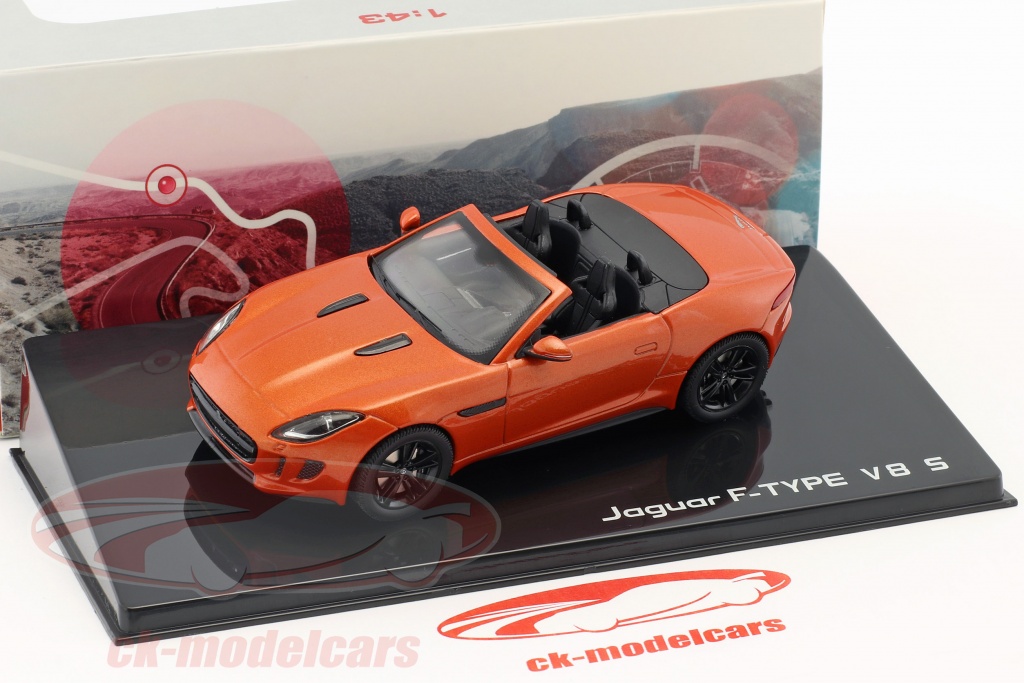 Ixo 1:43 Jaguar F-Type V8-S Cabriolet Baujahr 2013 feuersand 