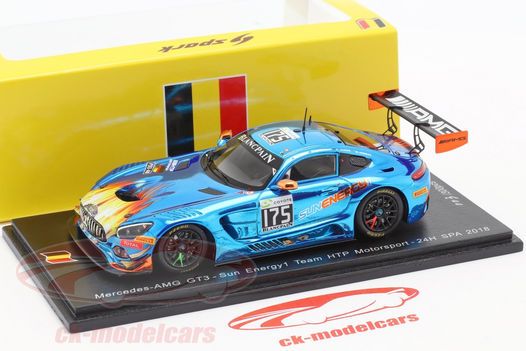 Miniature Spark 1/43 Mercedes AMG GT3 - HTP Motorsport #85, 7e 24H Spa 2017