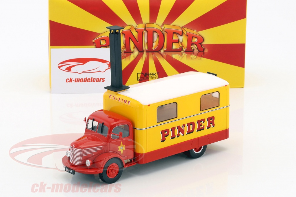 Maquette Échelle 1/43 Fourgon Unic ZU 1949 - Série Cirque Pinder (Direkt Collections)