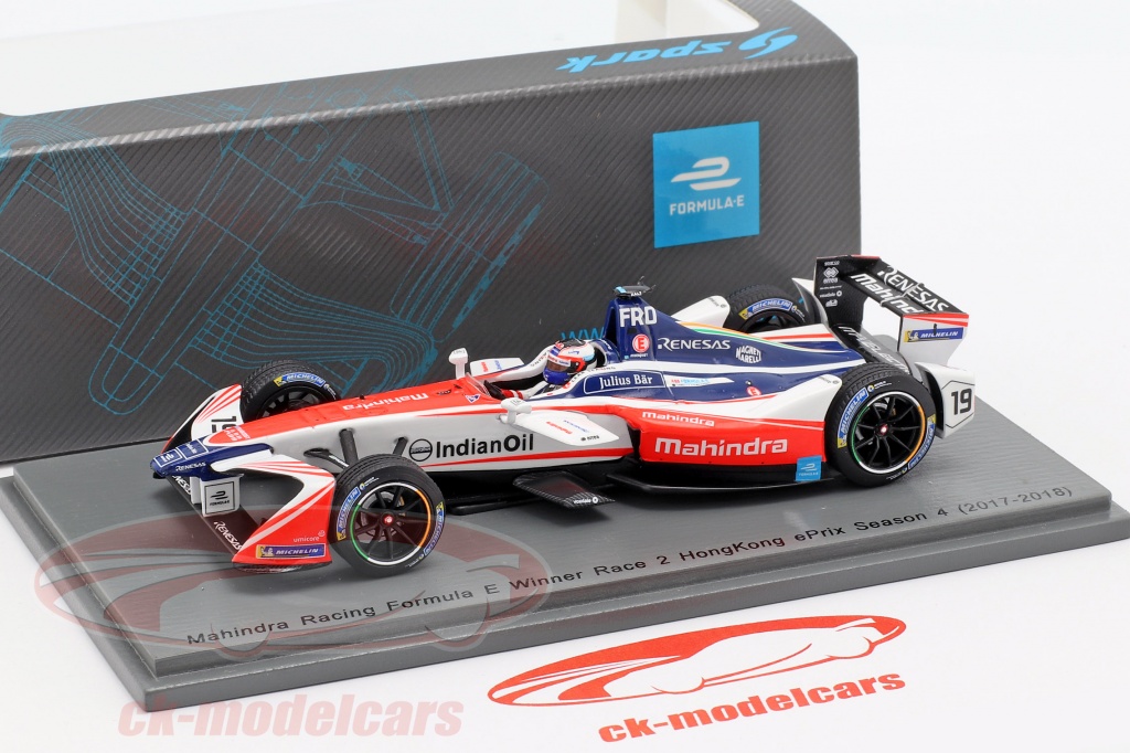 Miniature Spark 1/43 - MAHINDRA Racing N°19 - Vainqueur Hong Kong S4 - Précommande