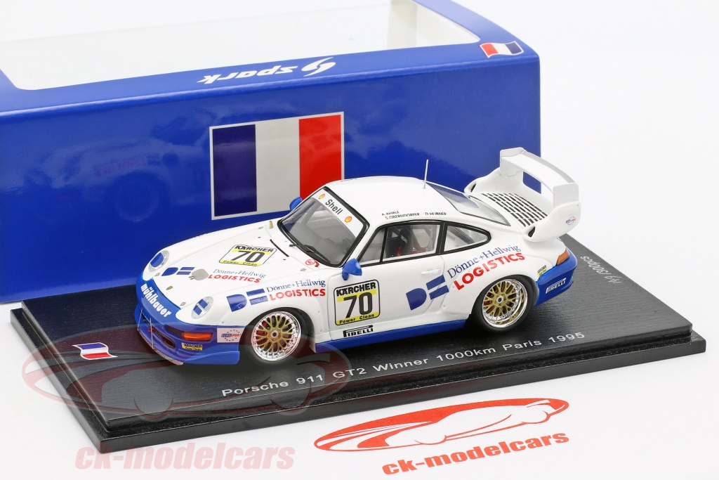 Spark 1:43 Porsche 911 GT2 #70 Winner 1000km Paris 1995 Oberndorfner ...