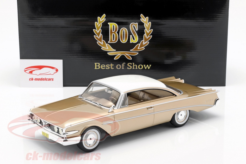 BoS-Models 1:18 Edsel Ranger Hardtop Год постройки 1960 золото / белый ...